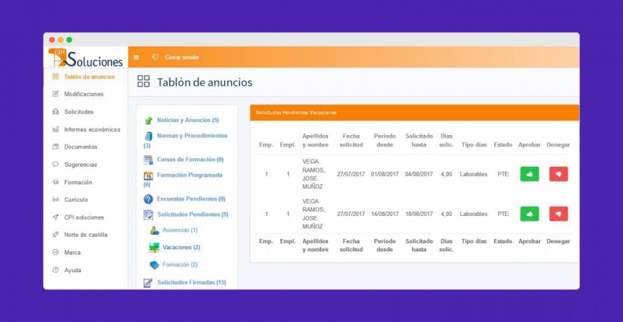 CPI Soluciones: CPI Control de Presencia - MarcajesWeb