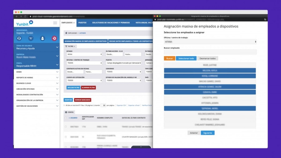 Yunbit Portal del Empleado: aplicación portal del empleado