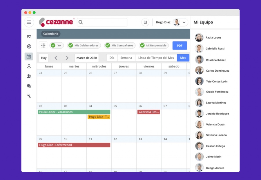 Cezanne HR: software gestión vacaciones empleados