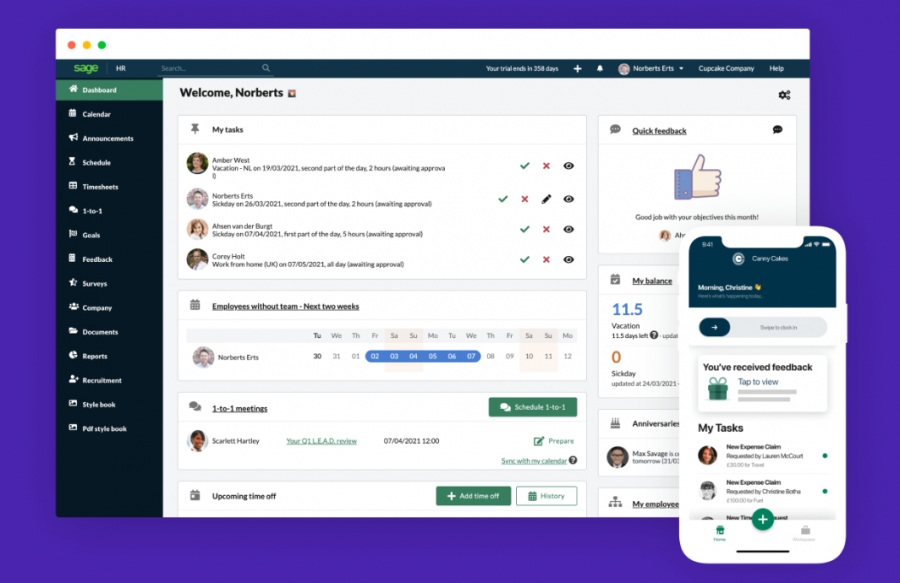Sage HR Portal del Empleado: software empleados