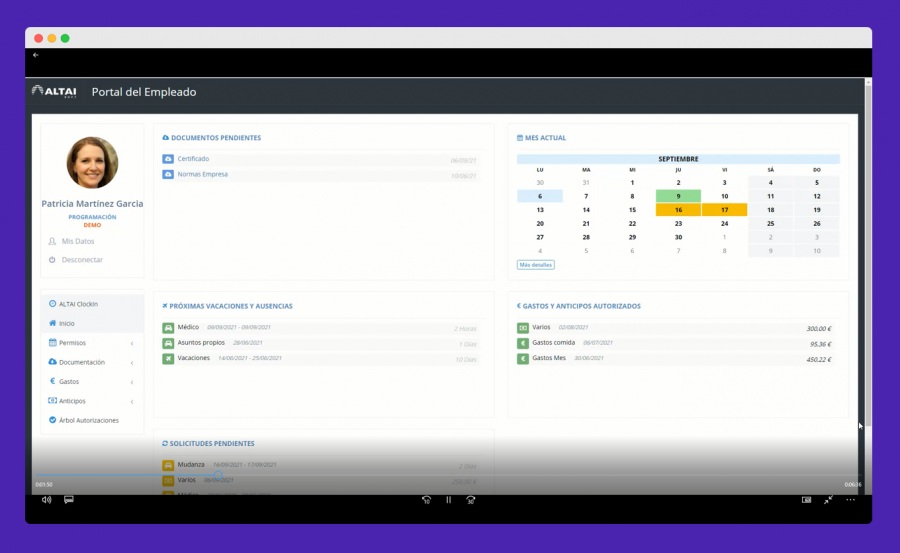 ALTAI: software portal del empleado