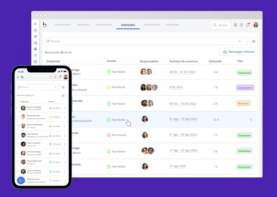 Bizneo HR: software gestión de vacaciones