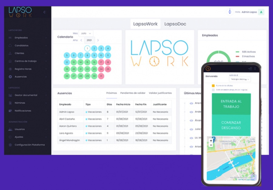 Lapsowork: software de control horario