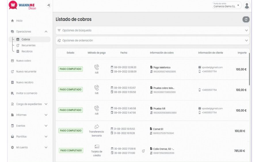 Wannme: pasarela de pago online