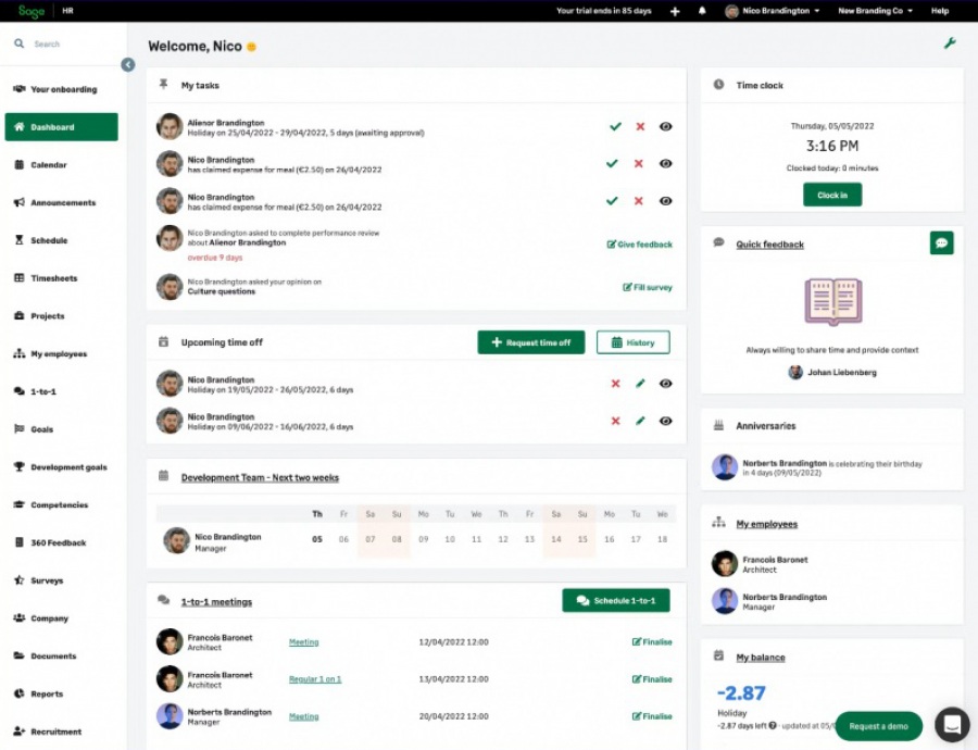 Sage HR: software de selección de personal