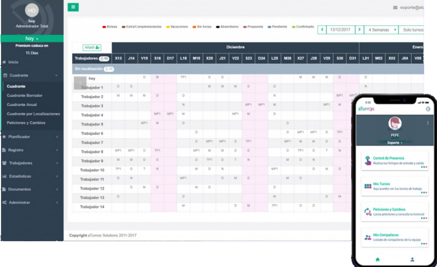 aTurnos: planificación de horarios