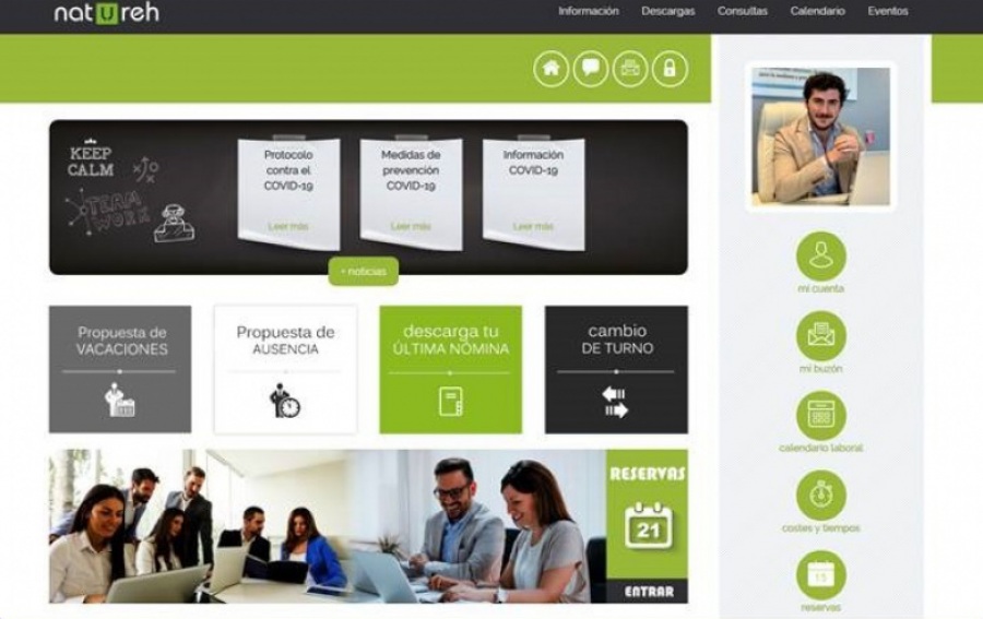 Natureh Workers webPlaces: portal de empleado