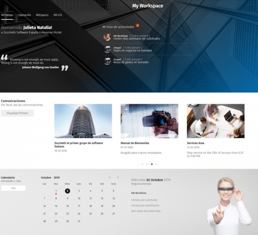 Zucchetti: Portal del Empleado de HR Infinity