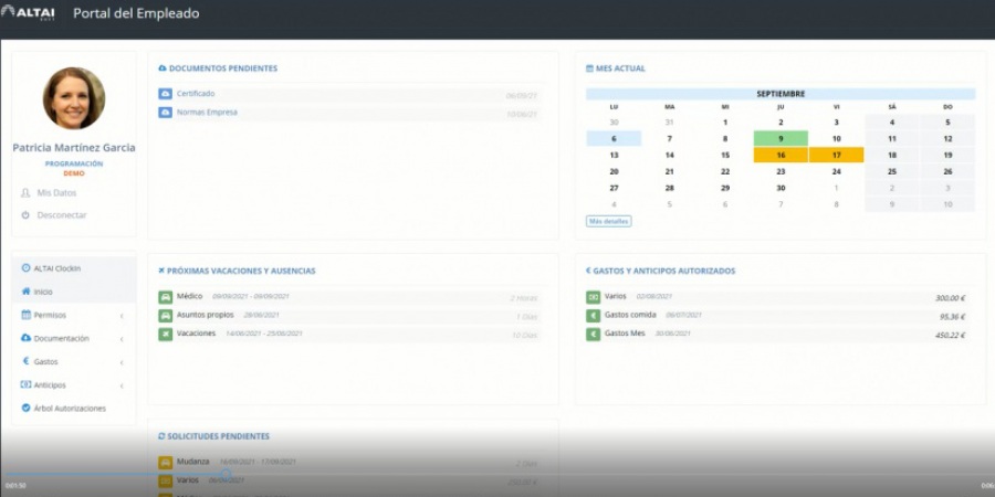 ALTAI: software portal del empleado