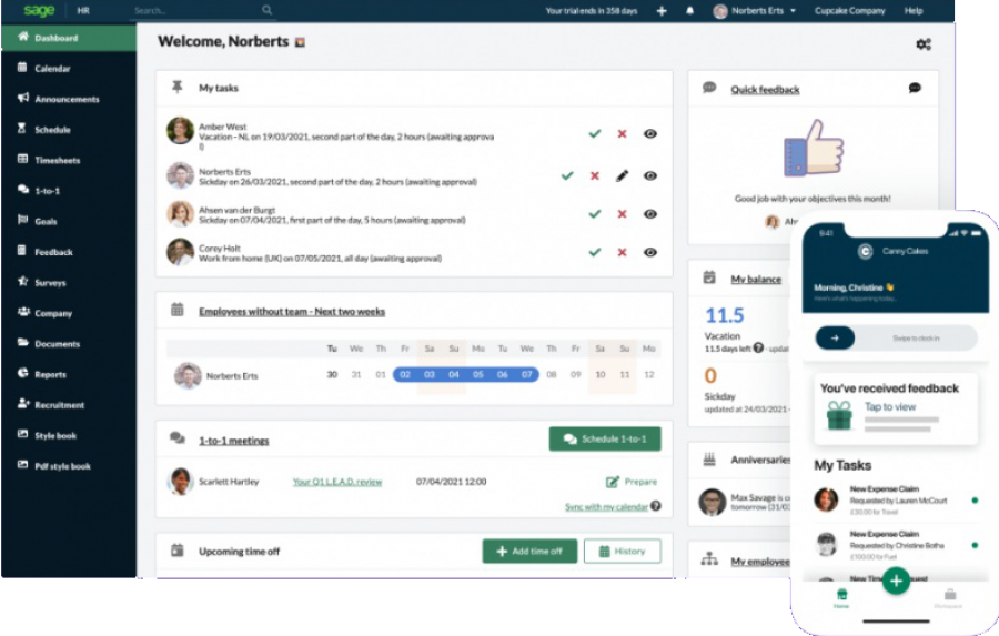 Sage HR Portal del Empleado: software empleados