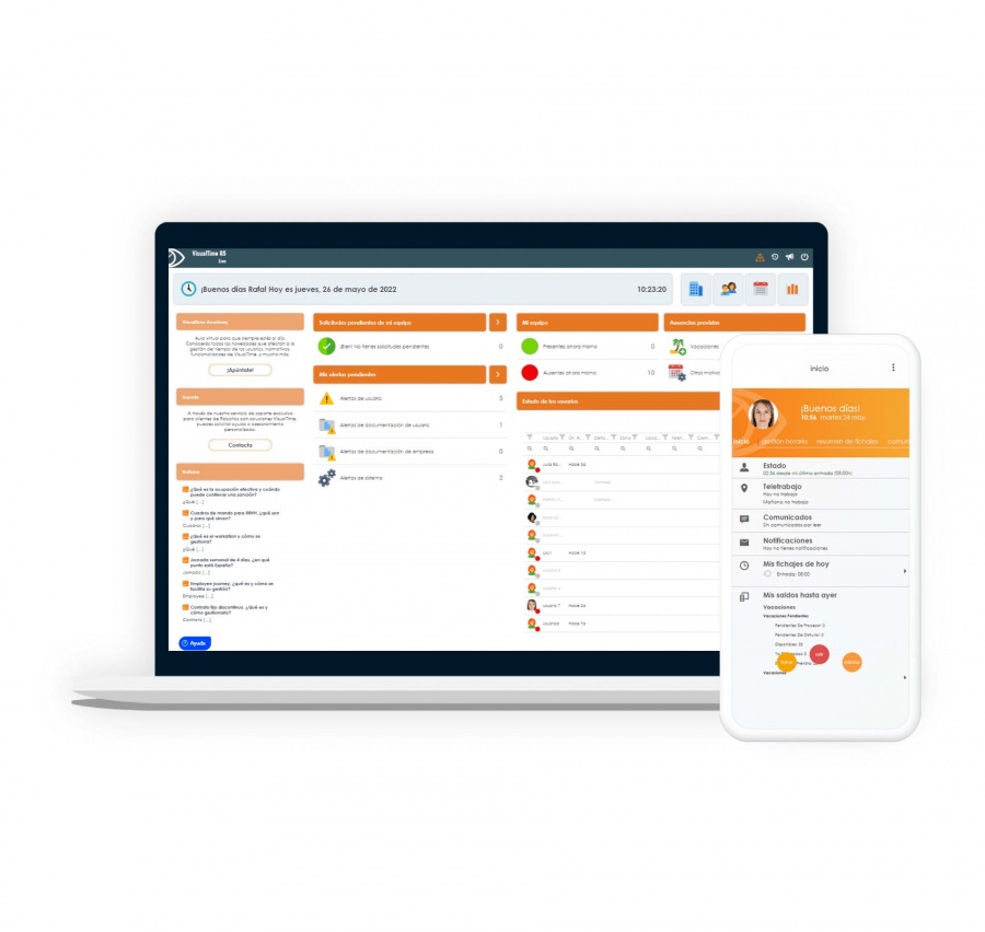 Robotics. Visual Time One: control horario para empresas eficientes