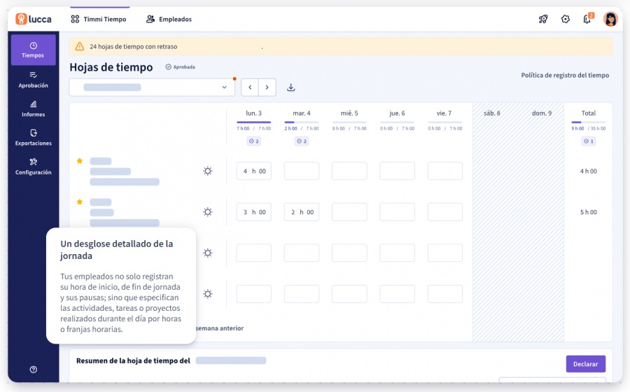 Lucca: control horario