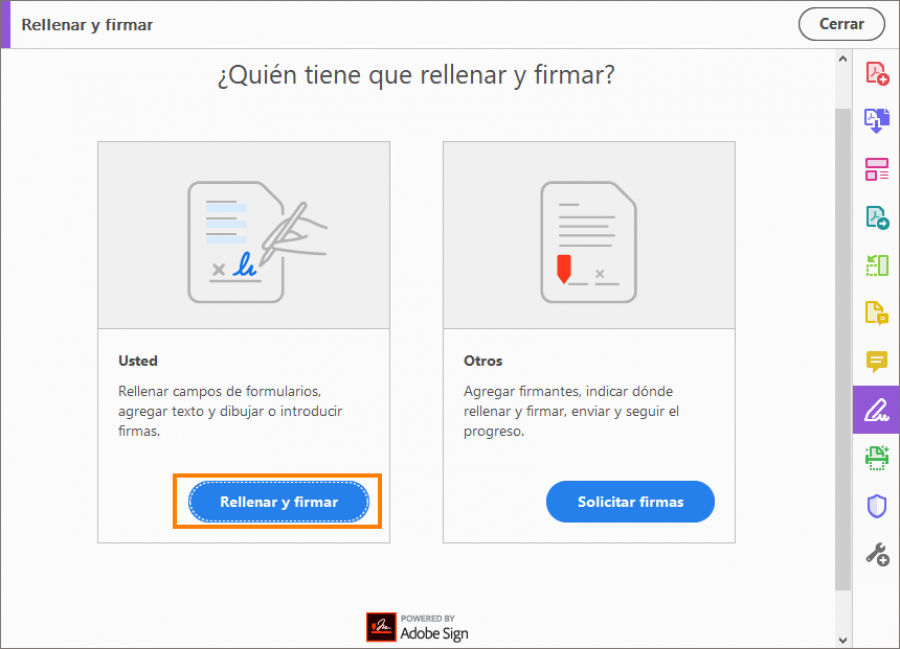 Aplicacion Firma digital Adobe Acrobat Sign