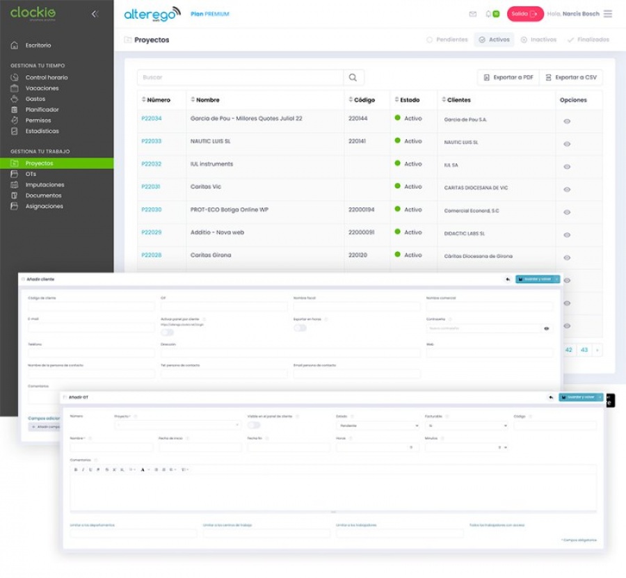 Software para proyectos Clockio