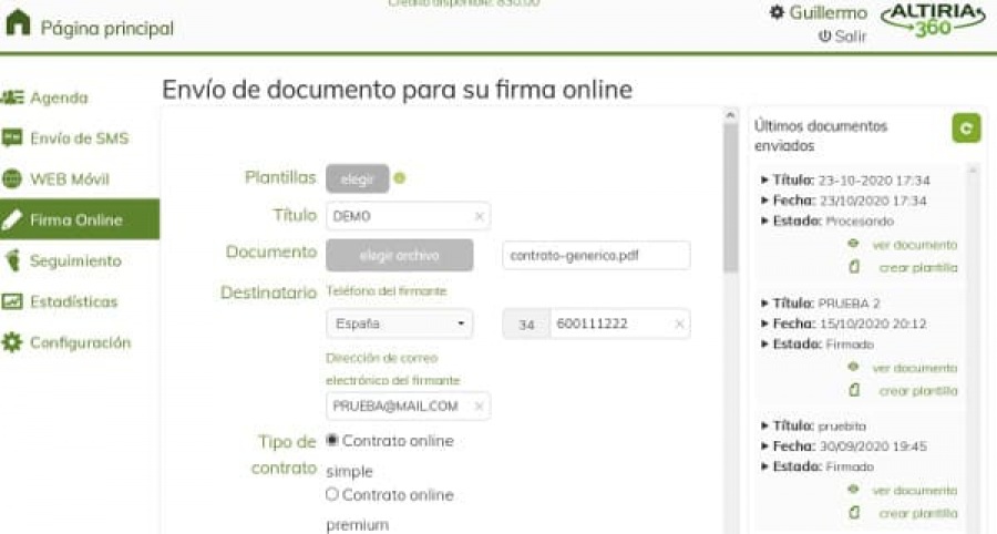 Programa de firma digital Altiria