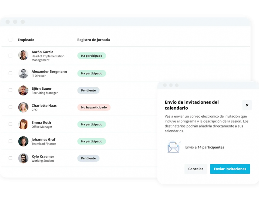 Software formación de empleados Personio