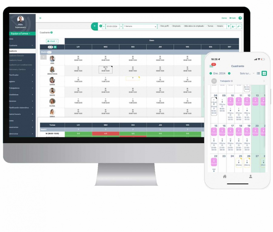 programa de planificación de horarios aTurnos