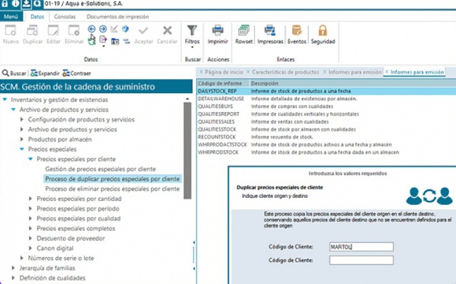 Software gestion stock Aqua Intelligent Warehouse