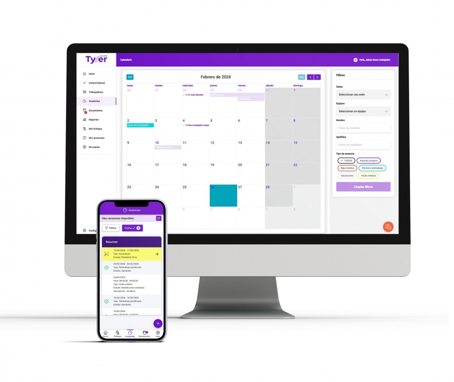 Software vacaciones Tyver