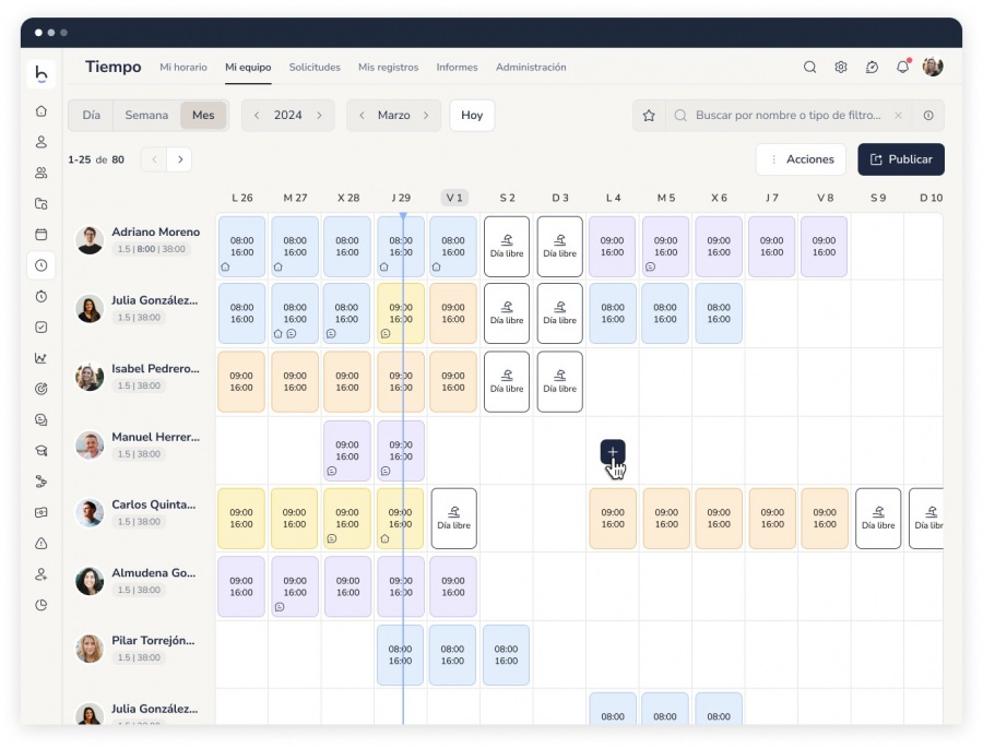 programa control personal Bizneo