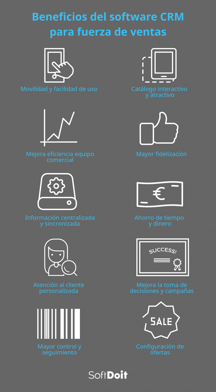 10 beneficios de implantar un CRM para fuerza de ventas en tu empresa