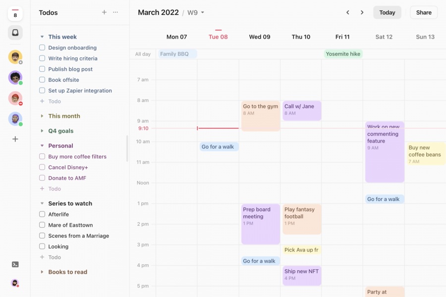 alternativas a Google Calendar Amie