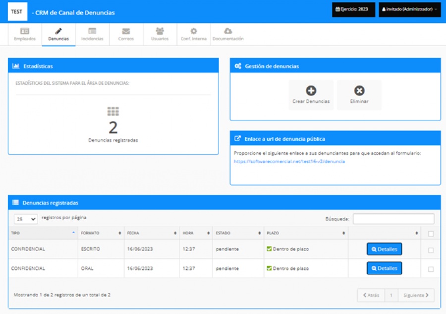 QMA: software Canal de Denuncias