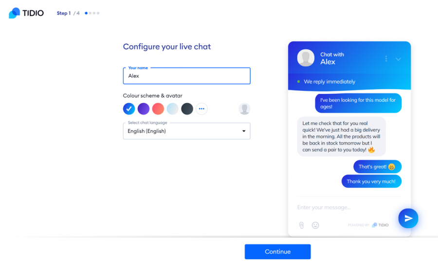 Chatbots con IA Tidio bot intelligence