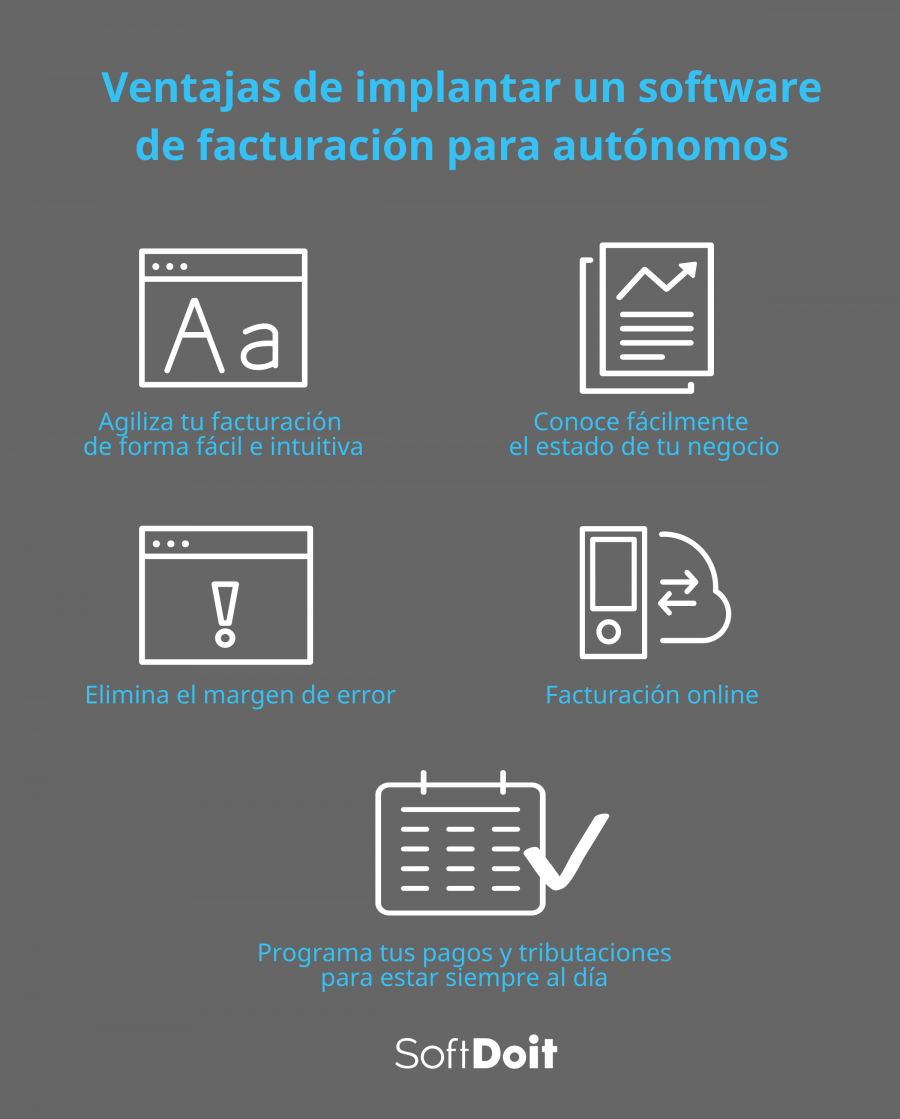 listado de beneficios para software erp facturacion autonomos