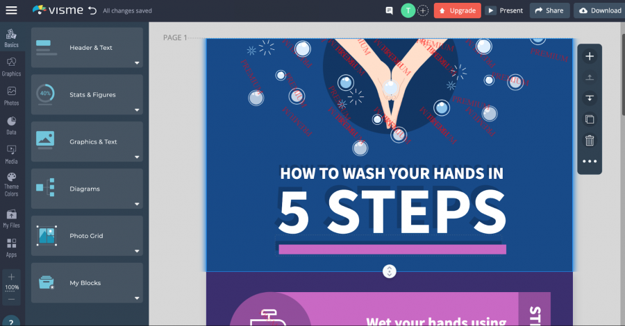 Alternativa a Canva 2: Visme