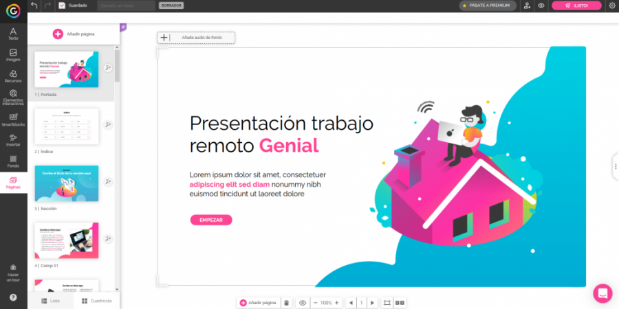 Alternativa a Canva 3: Genially