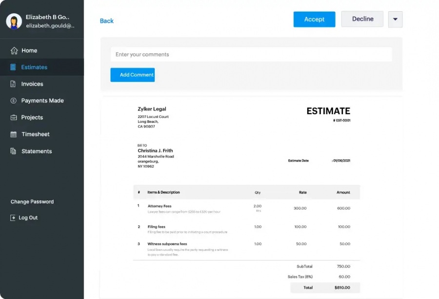 Alternativa a Holded 4: Zoho