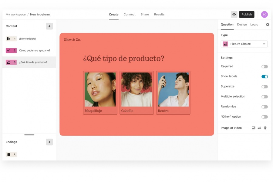 App para crear formularios 1: TypeForm
