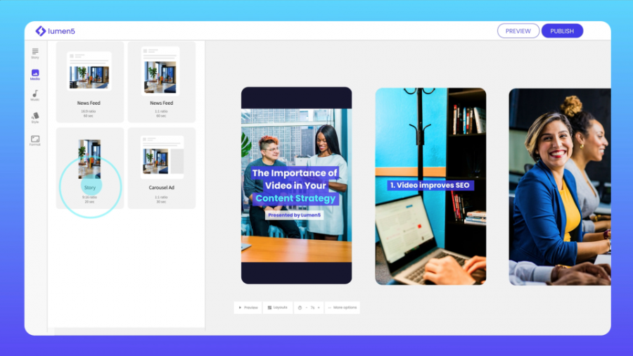 crear contenido con ia Lumen5