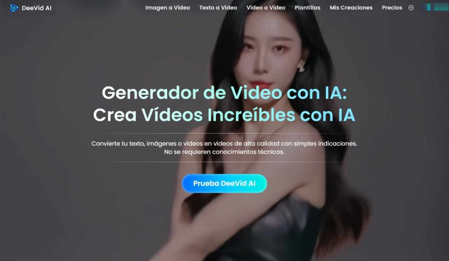 mejores IA para crear vídeos Deevid AI