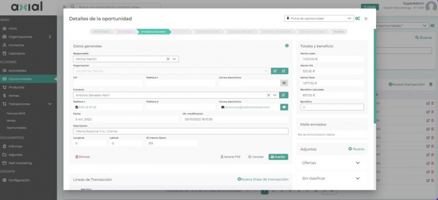 Axial: CRM para autónomos