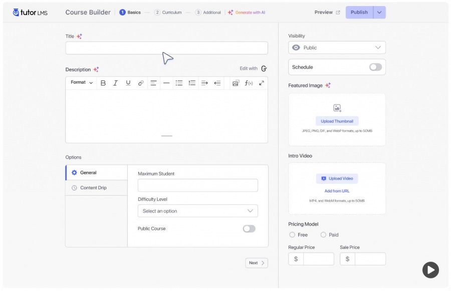 Plataforma elearning TutorLMS
