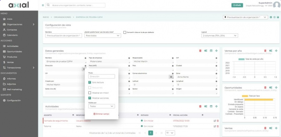 Axial: CRM para pymes