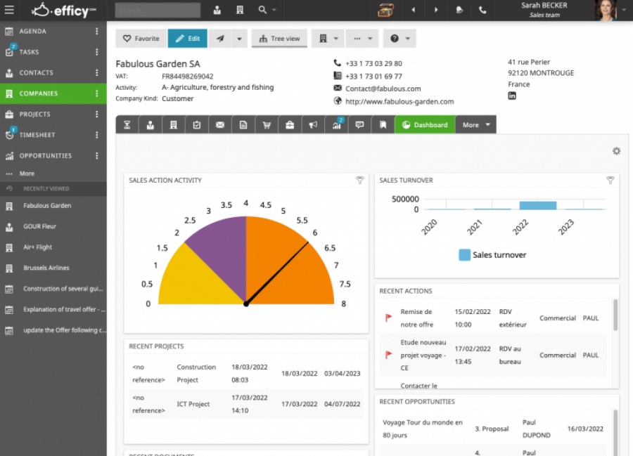 Efficy CRM & Marketing Automation: sistema crm para ventas