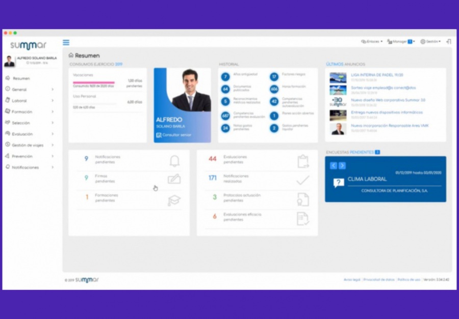 SUMMAR: Mentor, software de gestión de recursos humanos