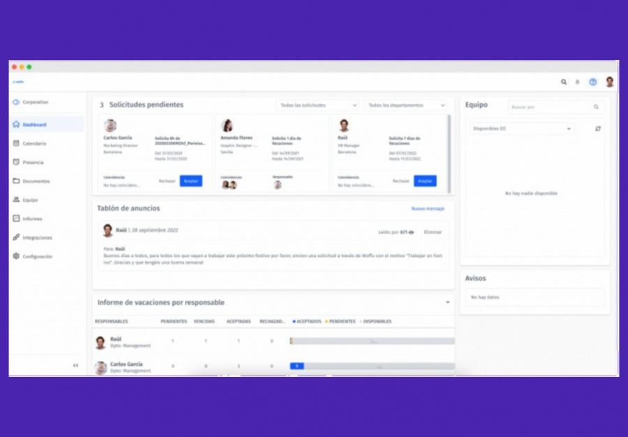 Woffu: software de recursos humanos