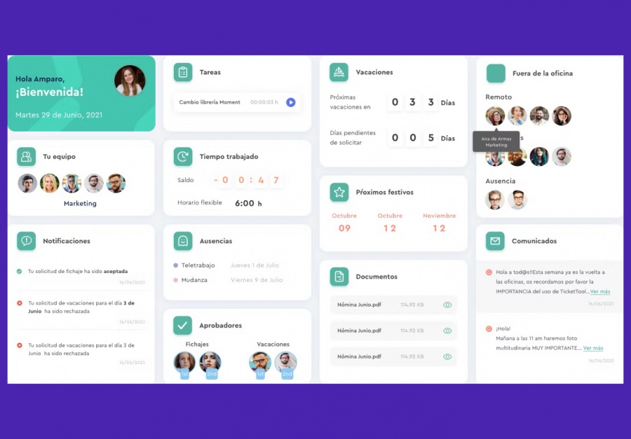 Sesame HR: software de recursos humanos