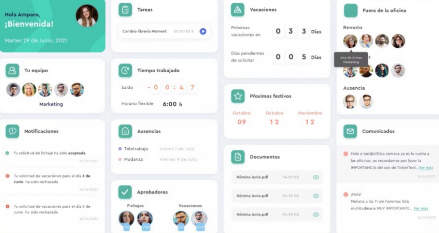 Sesame HR: software de recursos humanos