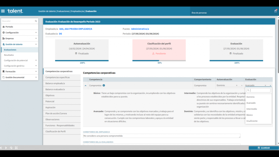 Mejor software de recursos humanos Talent