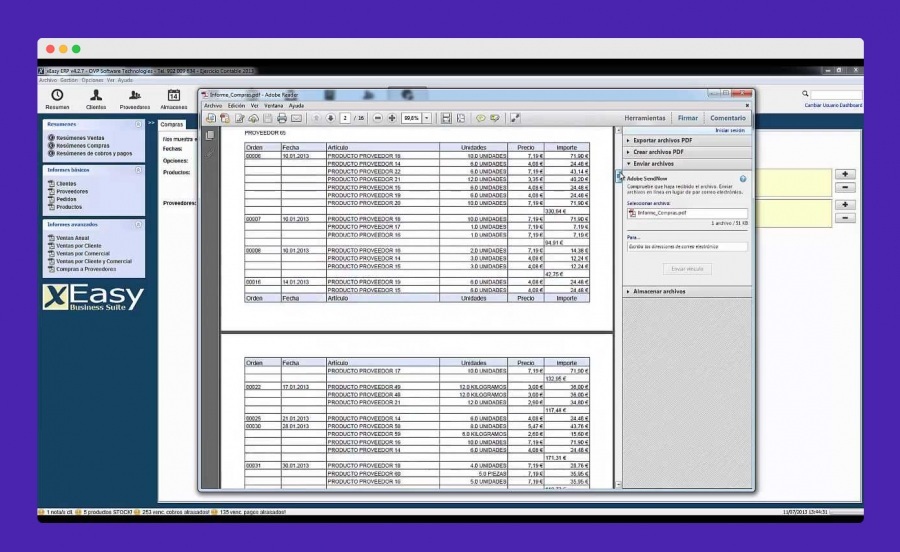 OVP Software: xEasy Business Suite, software alimentacion