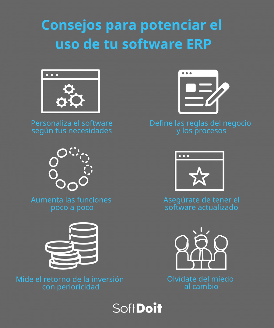 consejos para potenciar el uso de tu software ERP