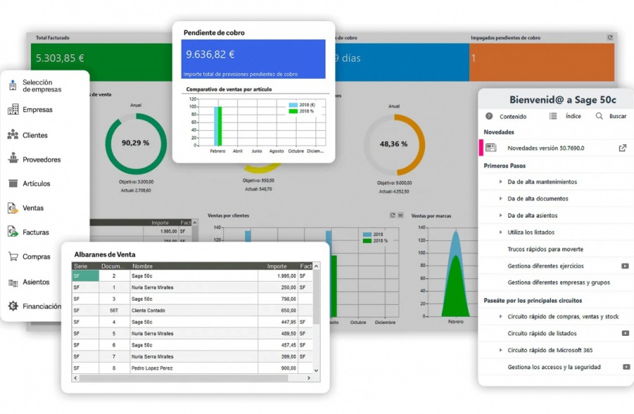 programa de contabilidad para autónomos Sage 50