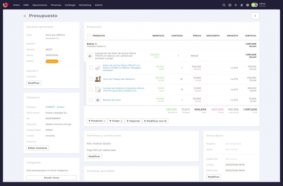 software para instaladores Vendomia