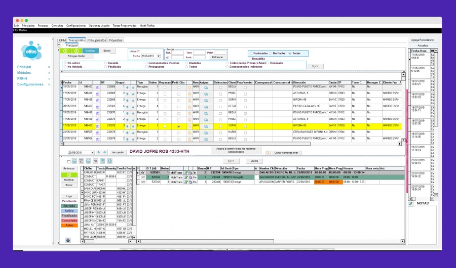 Elfos software de Transporte y Logística