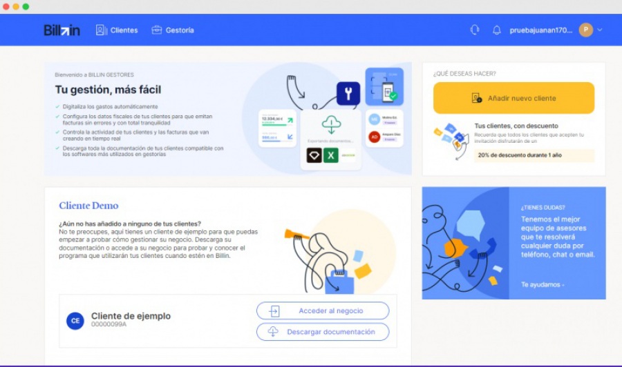 programa para gestorías Billin